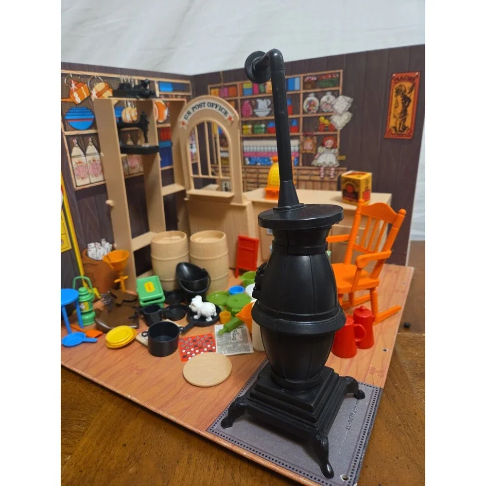 Ideal Jody General Store Play Set with Accessories 1974 Vintage Stove Chair
